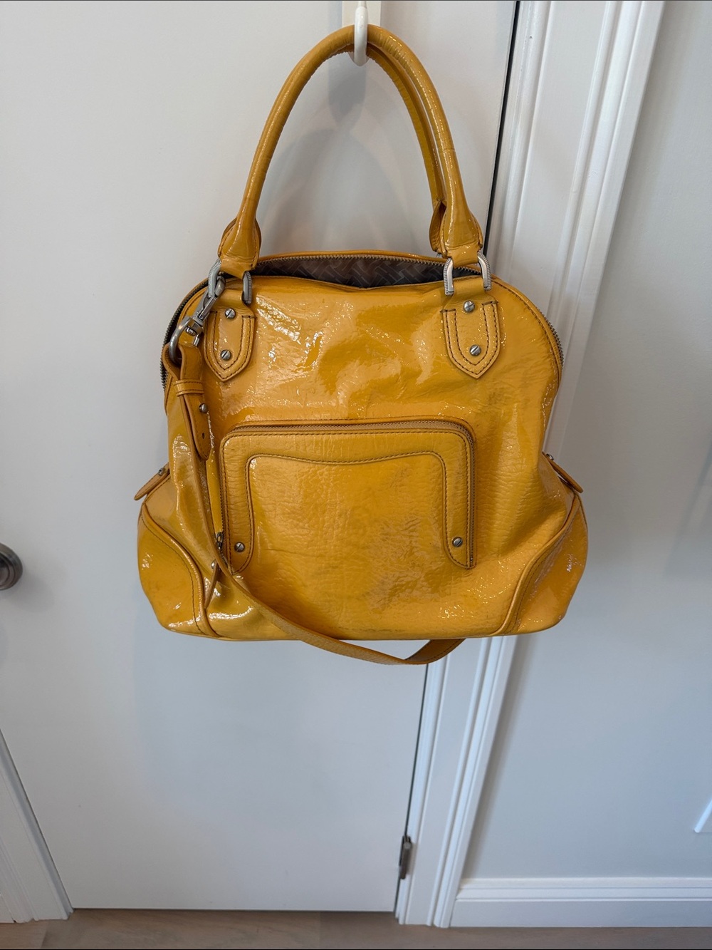 Cole Haan Glossy Mustard Shoulder Bag
